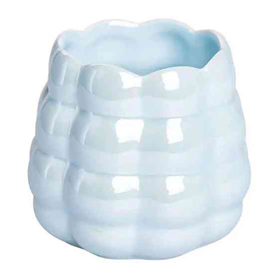 Набор десертных вилок и ложек на 3 персоны с подставкой из фарфора 7 предметов Голубой HP-20-57 Киев