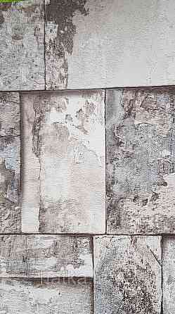 Шпалери вінілові на флізеліні AdaWall Roka 1.06х10 під плитку структурні бежеві сірі сріблясті 23106-2 Київ