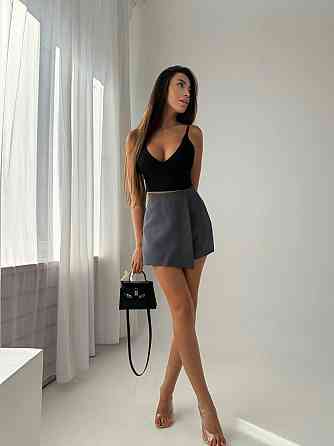 Жіноча базова мініспідниця-шорти костюмка Сірий, 42/44 Одеса