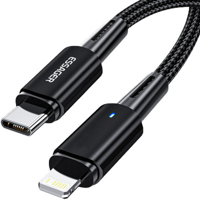 Дата кабель USB-C to Lightning 0.5m 20W black Essager (EXCTL-CGB01) Вінниця - фото 1