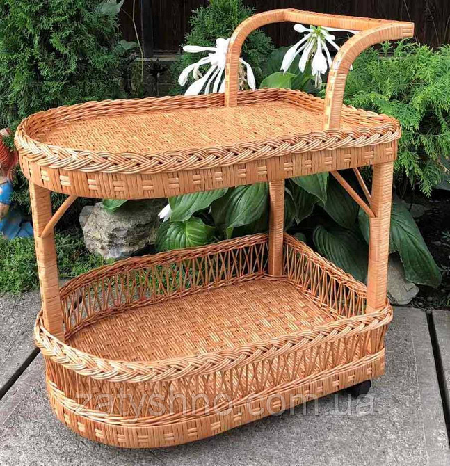 Стіл-підставка плетений на колесах Київ - фото 2