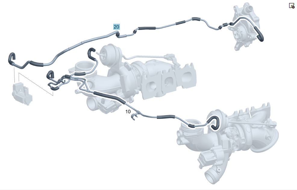 Mercedes-Benz  A2761400264 Вакуумний трубопровід управління турбіною від насоса двигуна M276 V6 3.0 Одеса - фото 2