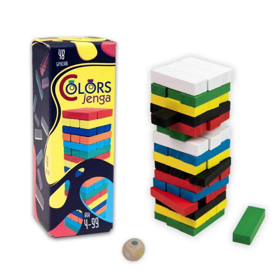 Настільна гра "Colors Jenga" 30717, 48 брусків, українською мовою Вінниця - фото 1