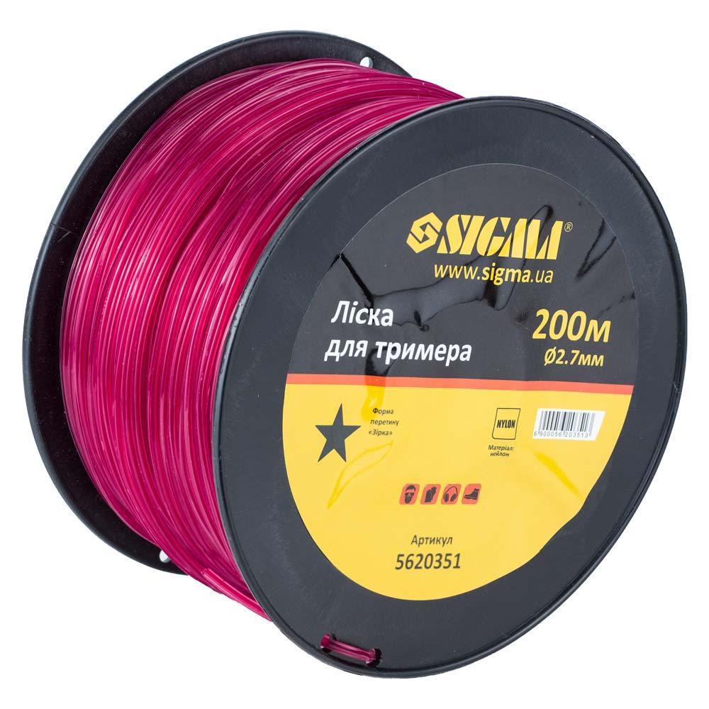 Леска для триммера звезда Ø2.7мм 200м катушка SIGMA (5620351) Киев - изображение 2