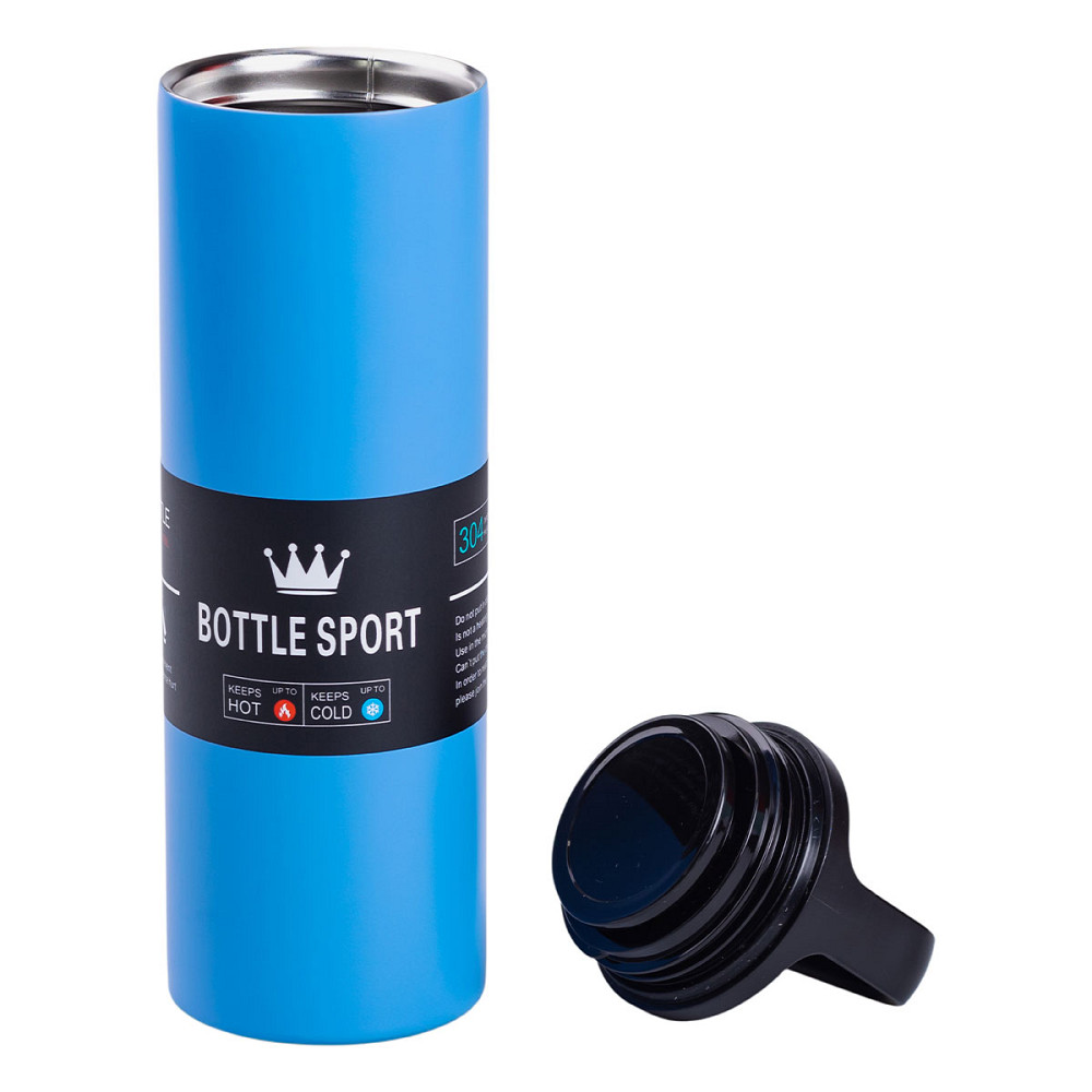 Yiwu Термос металевий 500 мл Bottle Sport з вакуумною ізоляцією синій HPGM5009BL Київ - фото 2