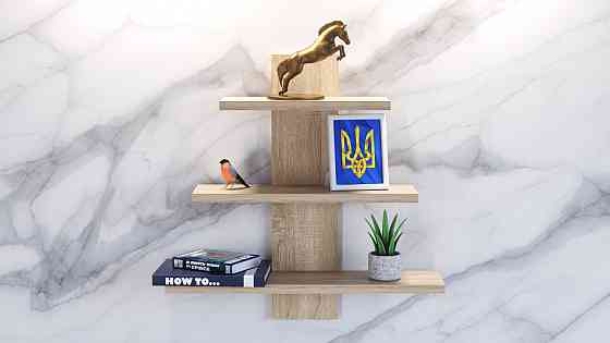 Полка навесная П-1, Дуб Сонома, 500/140/500 Львов