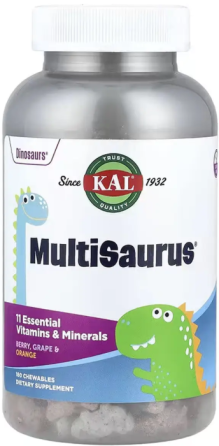 Мультивитамины для детей KAL MultiSaurus 180 жев конфеты ягоды виноград апельсин Киев