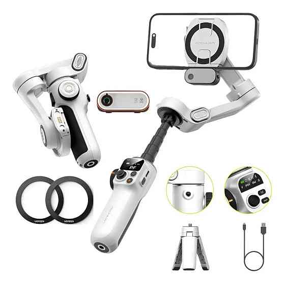 Триосьовий стабілізатор AOCHUAN Professional Gimbal Stabilizer for Smartphone SMART P2 White Одеса