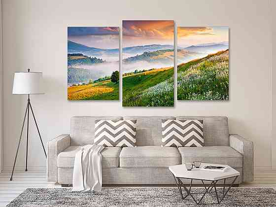 Модульная картина в гостиную / спальню   Природа  Art-724_3 70x130 см Киев