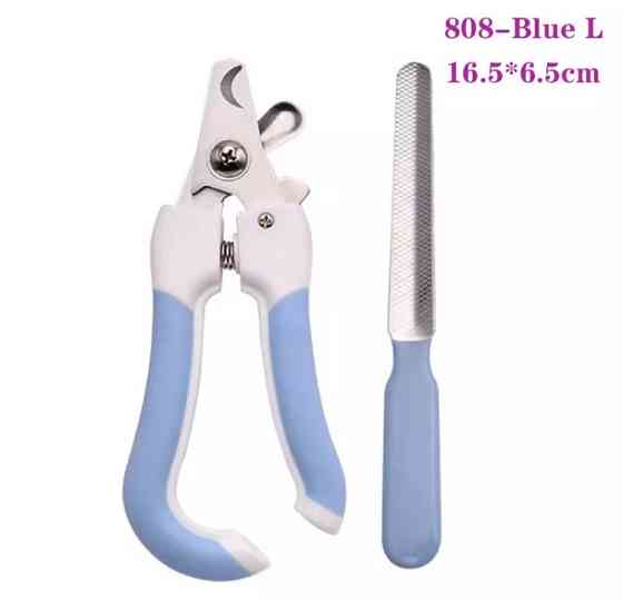 Кусачки для стрижки когтей у кошек и собак в комплекте с пилочкой - размер кус 16,5*6,5см, прорезиненная ручка Киев