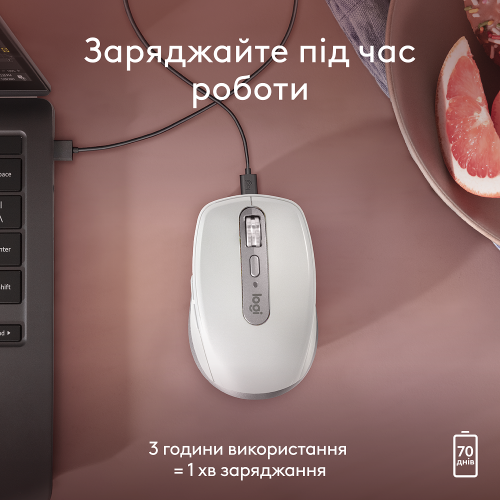 Миша Logitech MX Anywhere 3S for Mac, Pale Grey (910-006946) (6998414) Київ - фото 9