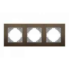 BINERA шоколадний алюміній Рамка горизонтальна 3-а Videx Житомир