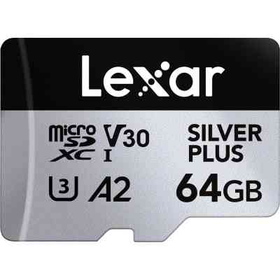 Карта памяти Lexar 64GB microSDXC class 10 UHS-I U3 V30 A2 Professional Silver (LMSSIPL064G-BNANG) Винница