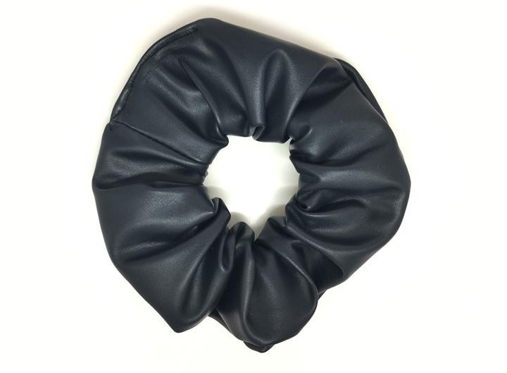 Резинка для волос темно-синяя из экокожи Киев - изображение 1