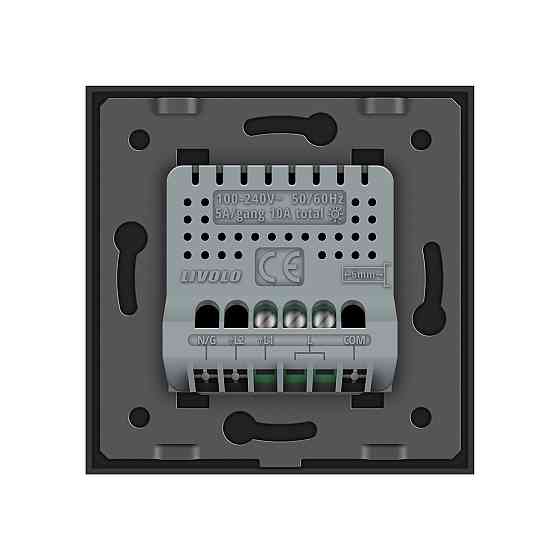 LIVOLO Розумний сенсорний ZigBee вимикач 1 сенсор Livolo чорний скло (VL-C7FC1Z-2BP) Коломия
