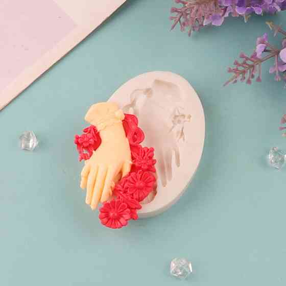 Молд силіконовий Рука 49 на 69 мм сірий Київ