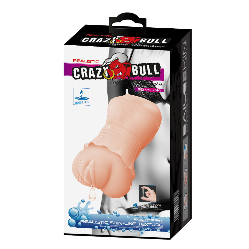 Реалістичний мастурбатор вагіна Crazy Bull із кібершкіри, 15×7 см Sex Aura Київ - фото 6