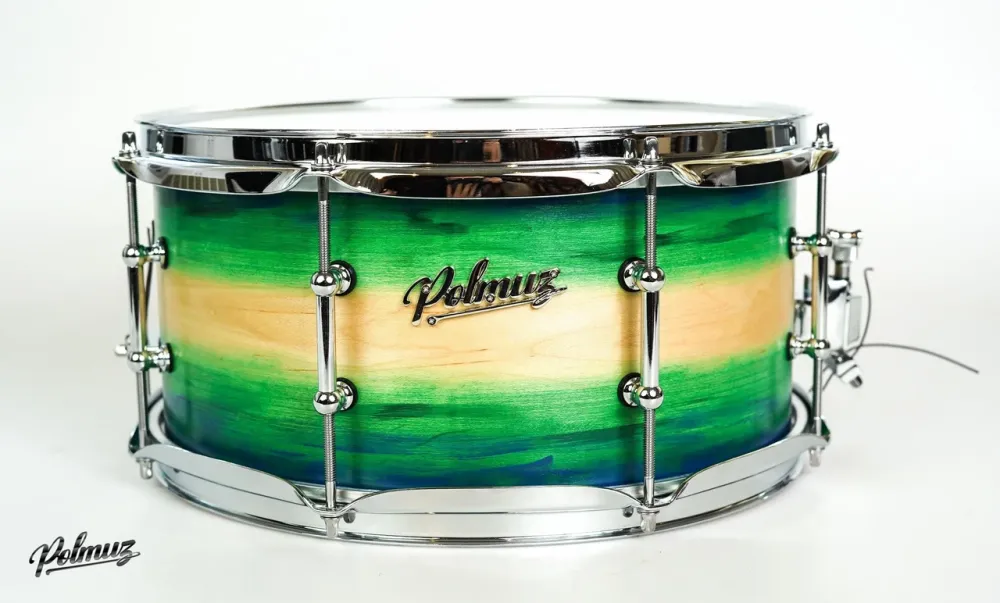 Ударна установка  Polmuz model 1 Maple Artist 13x6,5 Blue Green Natural Fade made in Poland Київ - фото 1