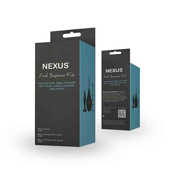 Набор новичка для анальной стимуляции Nexus ANAL BEGINNER KIT, спринцовка, анальные бусы и пробка Sex Aura Киев
