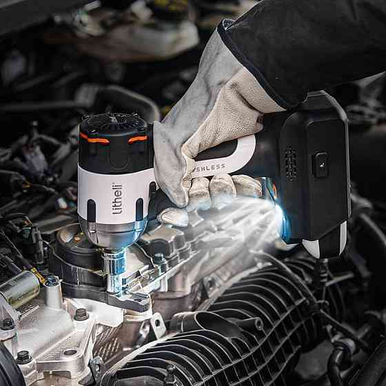 Аккумуляторный ударный гайковерт Litheli бесщеточный, питание от павербанка (УМБ Litheli Power Bank 20000 Киев