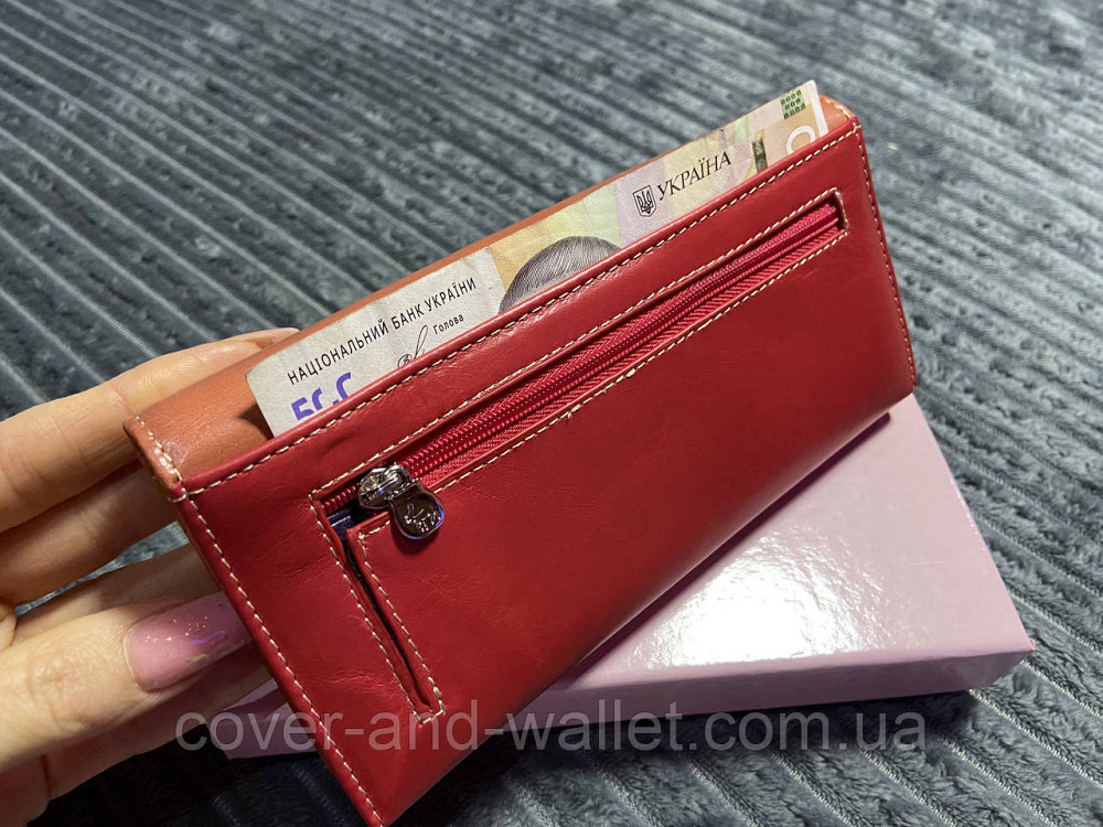 Класичний жіночий гаманець пудрового кольору із гладкої шкіри Marco Coverna Київ - фото 5