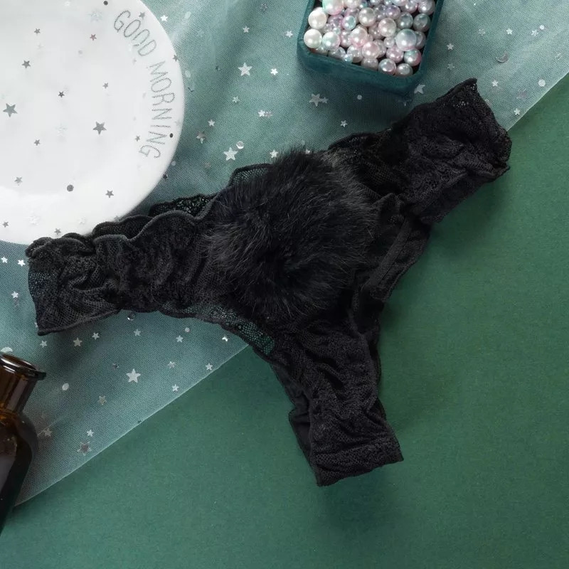 Трусики з хвостиком чорні - розмір 42-46, хвостик знімається Київ - фото 2