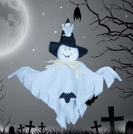 Гирлянда для Хэллоуина Привидение 30 см черно-белый Киев - изображение 1