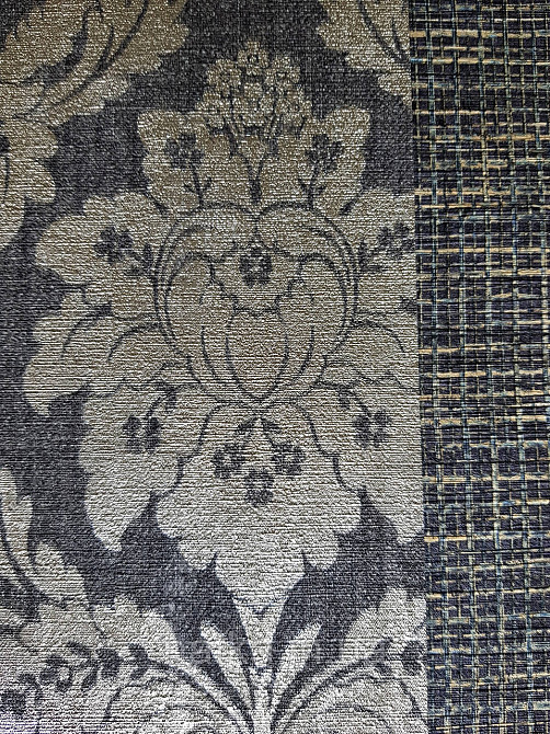 Шовілові на фрізеліні AS creation Perfect 1.06Х10 класика вензель дамаск золотом на чорному Київ - фото 2