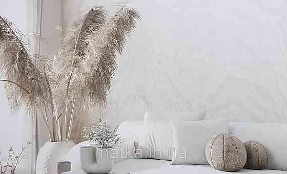 Шпалери вінілові на флізеліні Marburg Lava метрові абстракція хвилі білі зі сріблом Київ