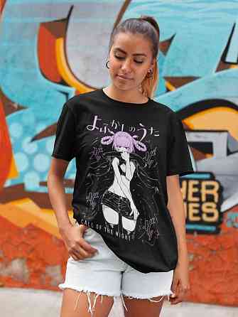 Футболка для мальчика аниме Коу Йамори Назуна Нанакуса оверсайз (рост от 165 до 180 ) Черний AnimeJ0865m Днепр