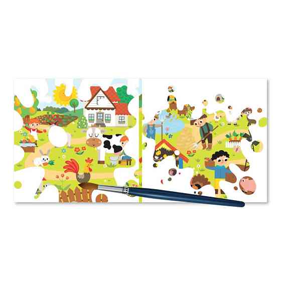 Детская книжечка водная раскраска 