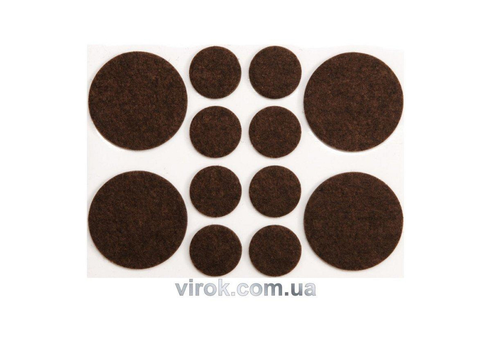 Протектор самоклеючий повстяний VOREL, 20,38мм, набір 12шт. [60/720] Одесса - изображение 1