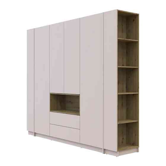 Шкаф для одежды с нишей и этажеркой Doros Дейл Кашемир/Дуб Артизан 4 ДСП 234х52х220 DRS-011728 (44900340) Днепр