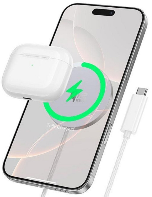 Магнитная зарядка 25W HOCO CW63 Pro MagSafe Qi2 Харьков - изображение 5