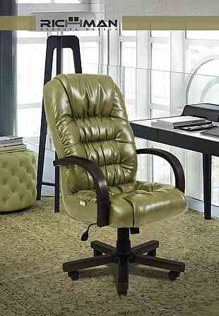 Офісне Крісло Керівника Richman Richard Madras Olive Wood М3 MultiBlock Оливковий Київ