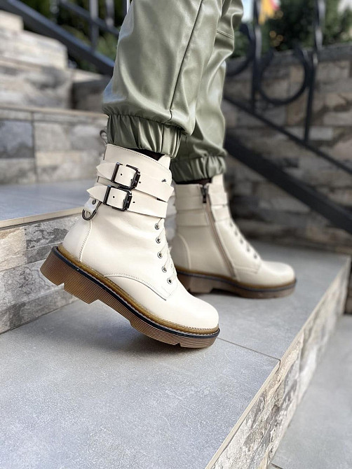 Без бренда Черевики жіночі M.KRAFT бежеві натуральна шкіра зима висота 15 см (4278) 37р.38р.39р Коломыя - изображение 6