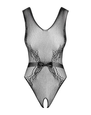 Сітчастий бодістокінг з доступом Obsessive B115 teddy S/M/L, чорний Львов