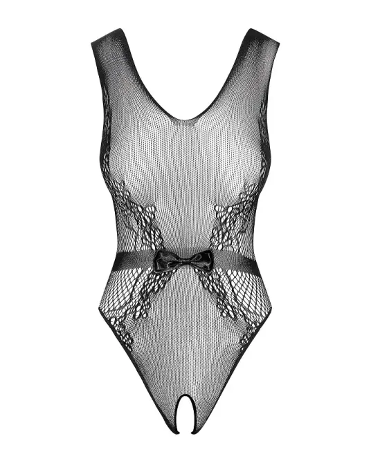 Сітчастий бодістокінг з доступом Obsessive B115 teddy S/M/L, чорний Львов - изображение 5