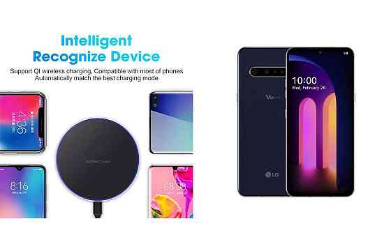 Беспроводное зарядное устройство Copper до 30W для KYOCERA DURAFORCE PRO, Pro 2, Pro 3, USB-C, LED Киев
