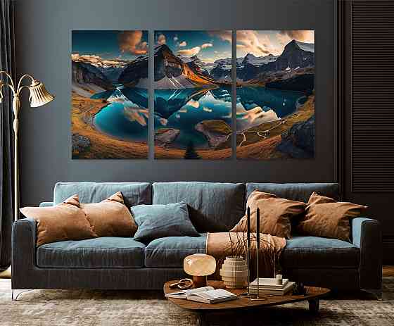 Модульная картина в гостиную / спальню  Природа в горах   ART-137_3A 100х150 см Киев