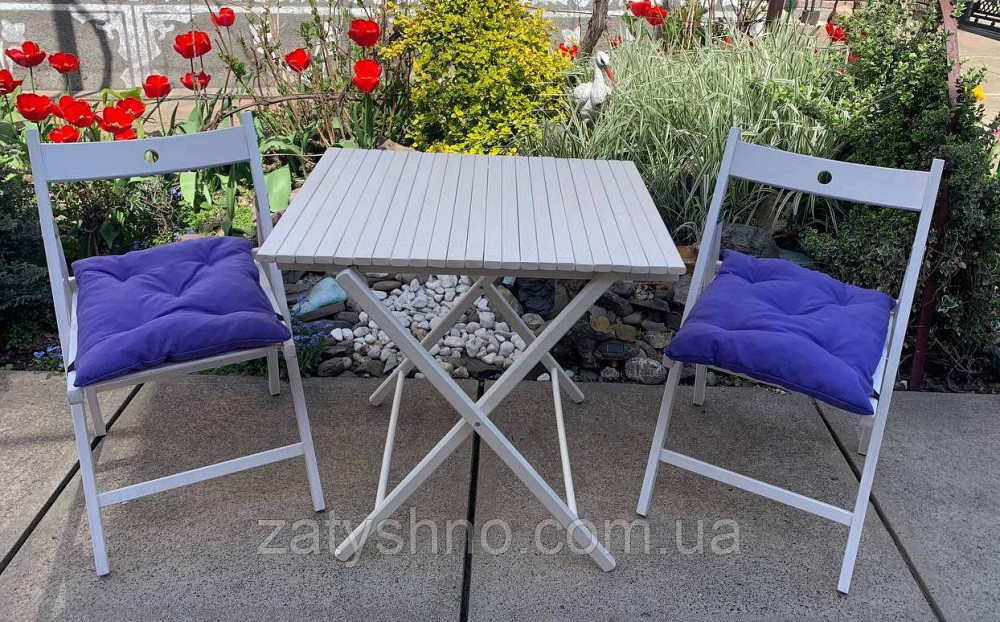 Буковая мебель для сада белого цвета Киев - изображение 3