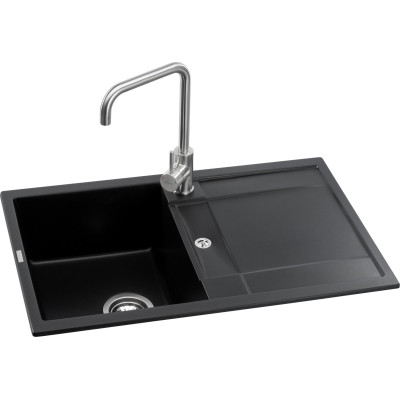 Мийка кухонна GRANADO комплект VALENCIA black shine_чаша ліворуч (ksg0701L) Вінниця - фото 8