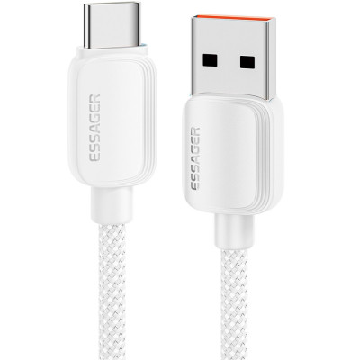 Дата кабель USB 2.0 AM to USB-C 2.0m 100W white Essager (EXC7A-WLA02-P) Вінниця - фото 1