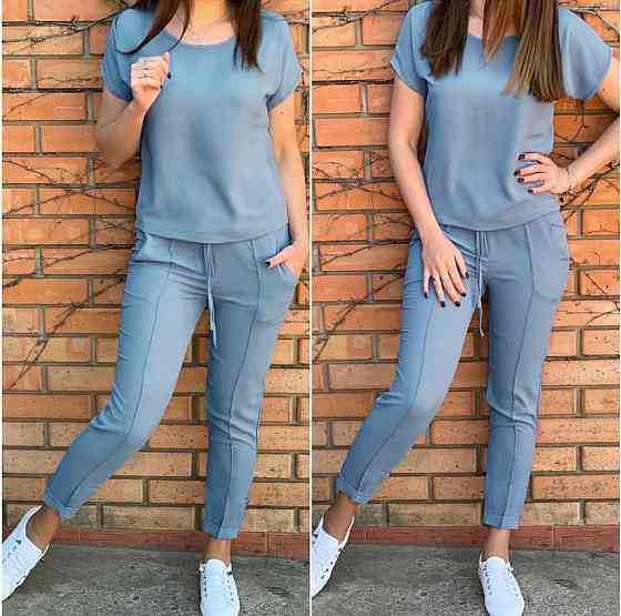 Літній прогулянковий костюм трикотажний "Saimon" оптом | Норма і батал Київ