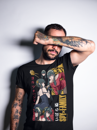 Футболка з аніме принтом Шпигун і сім’я оверсайз (S/M/L) Чорний AnimeJ0774 Дніпро