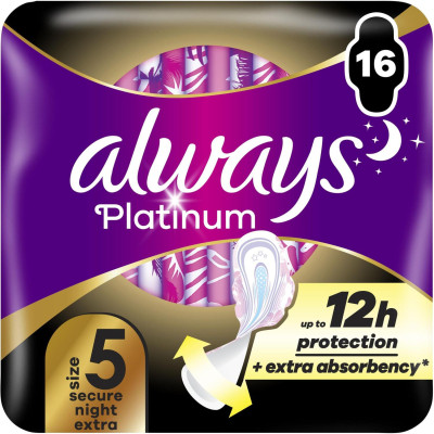 Гигиенические прокладки Always Platinum Secure Night Extra Размер 5 16 шт. (8700216452885) Винница - изображение 1