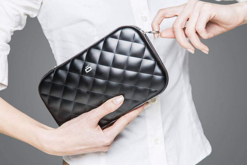 Клатч-сумка на молнии Ogon Quilted ledy bag (20.5 х 12.5 см) Черный Киев - изображение 5