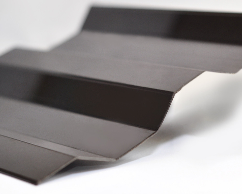 Профільований монолітний полікарбонат ТМ Borrex 0.8 мм 105х200см коричневий матовий Львів - фото 1