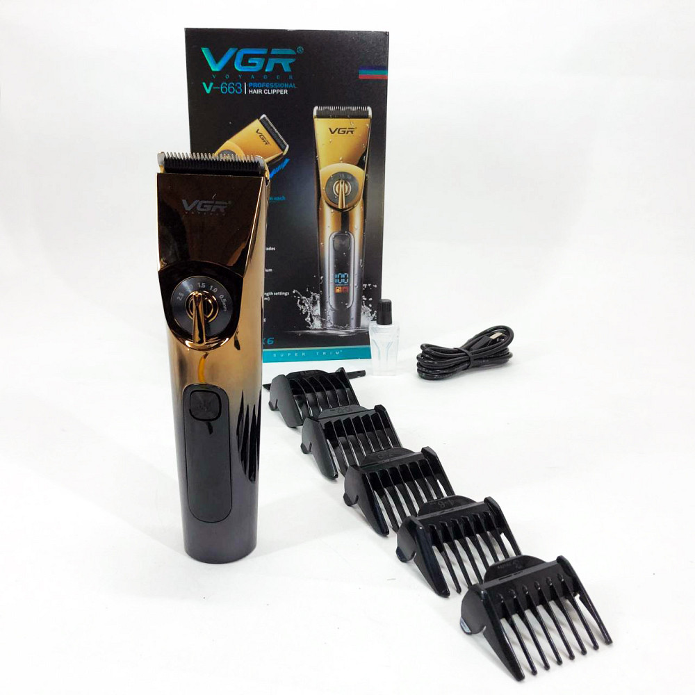 Модная машинка для стрижки волос VGR, Машинка для стрижки с мощным аккумулятором Триммер висков CZ-66 Львов - изображение 2