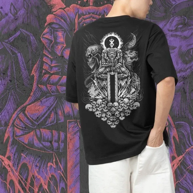 Футболка чоловіча з  принтом Берсерк Гатс и Гриффин BW Розмір 48 Дніпро - фото 4